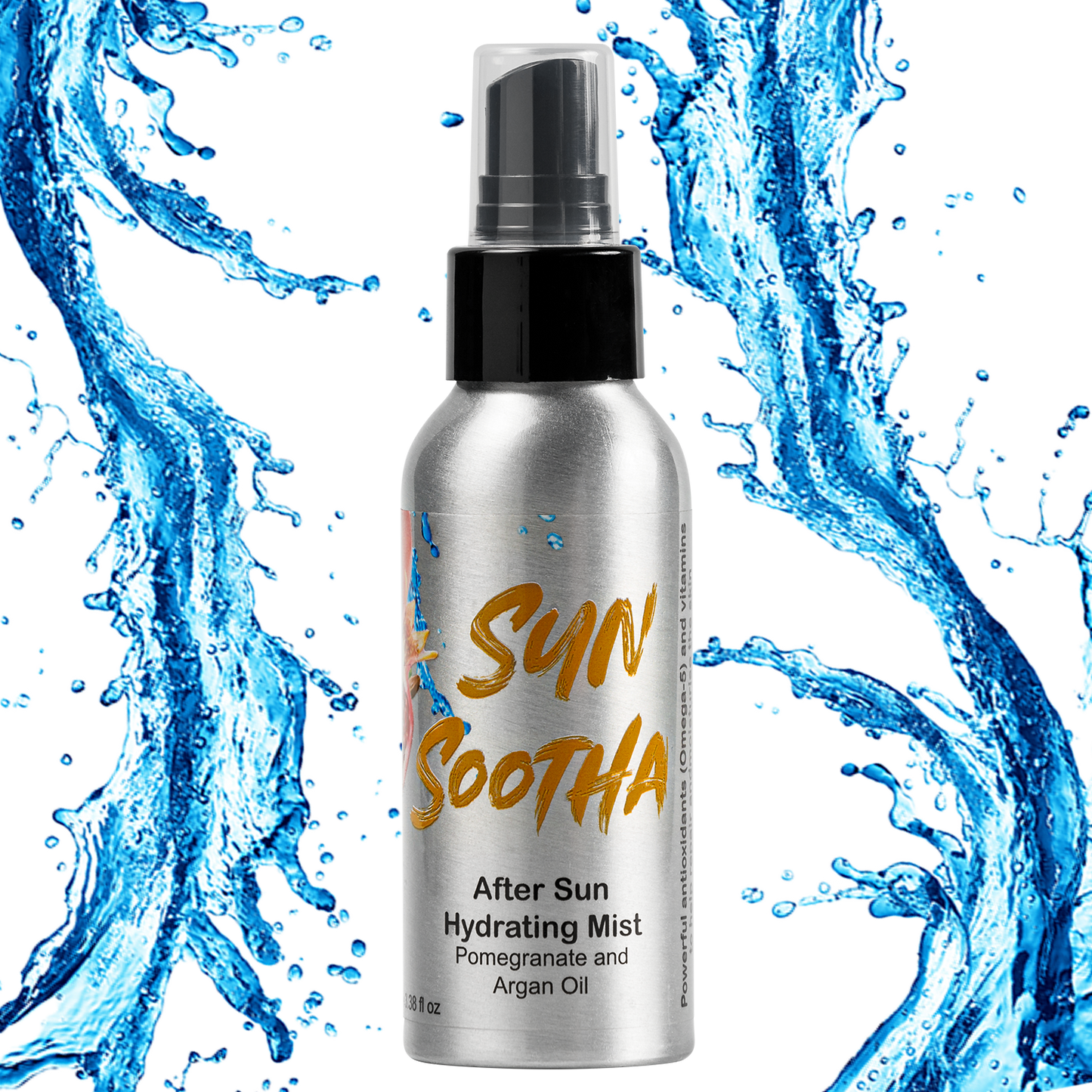 SunSootha AfterSun Mist for sunburn recovery and sunburn soothing. In a mist bottle for easier application. 